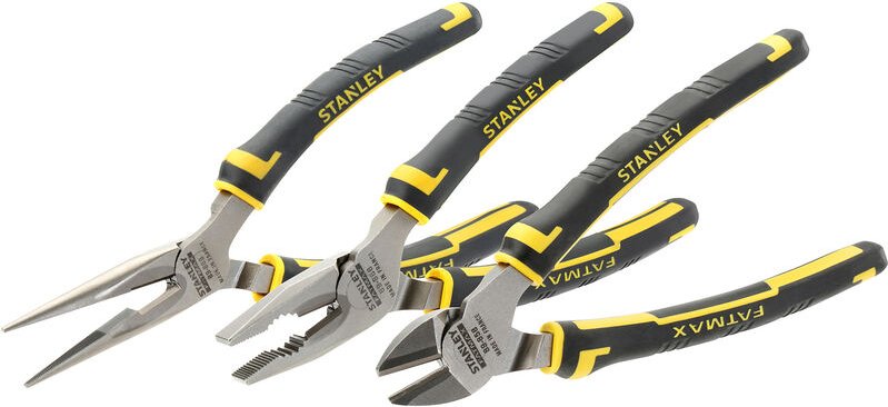 Stanley - 4-84-488 Fatmax Universalzangen-Set mit halbrunden Zangen, 3-teilig