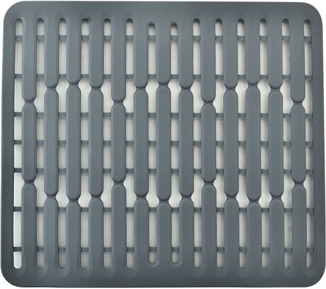 32,5 x 28,7 x 1 cm, grau – Spülbeckenmatte oder Spülbeckenschutz aus Silikon – kleine Größe - Sollbry