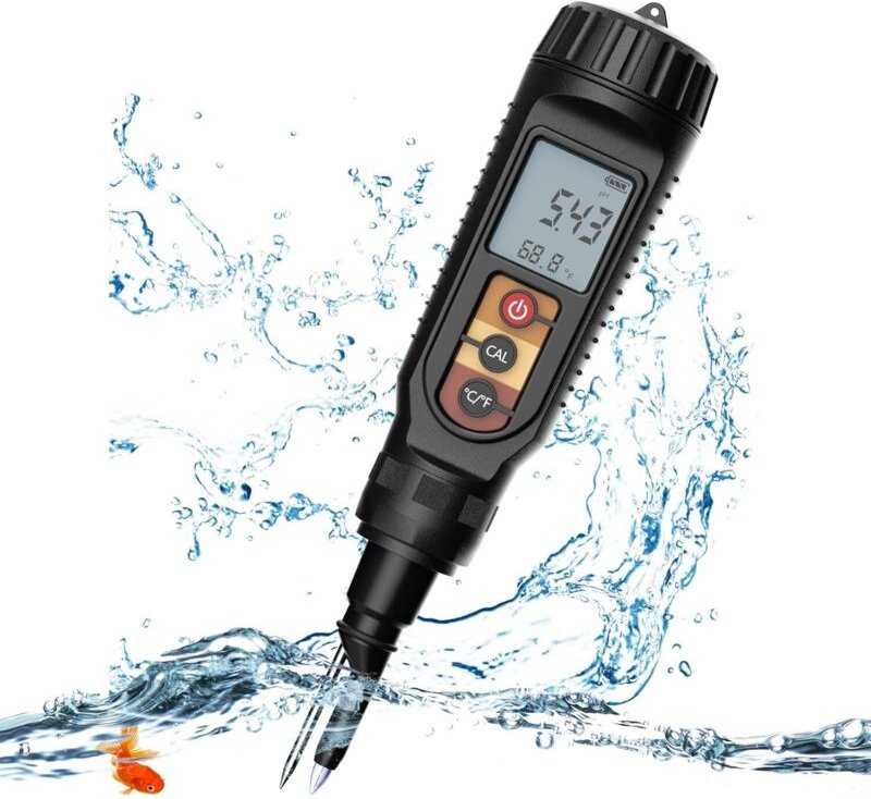 Boden-pH-Messgerät mit pH-Wert, Bodenfeuchtigkeit, Licht und Bodentemperatur. Klein und leicht für Gemüsegärten im Innen...
