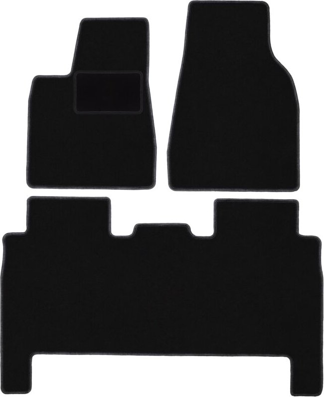 Schwarze Velours-Fußmatten für: Tesla Model X SUV (2016-)