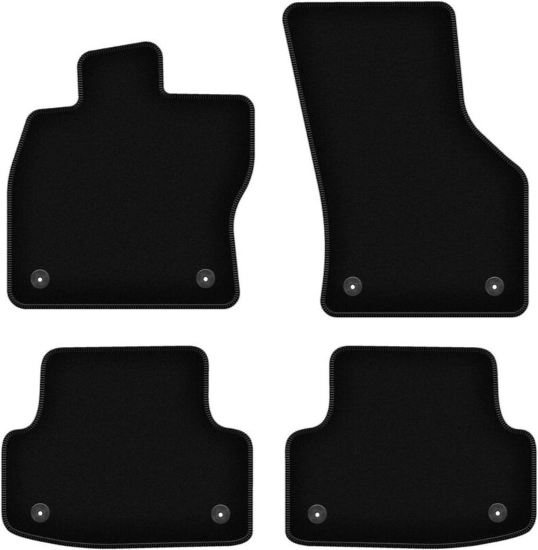 BASIC schwarze Veloursmatten für: Audi A3 8V 3-Türer, Limousine, Sportback (2012-)