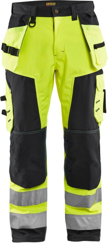 Arbeitssoftshellhose Hochsichtbarkeit 1567 - Neon Gelb/Schwarz 3XL - FR(56) - SE(C62) - Normen