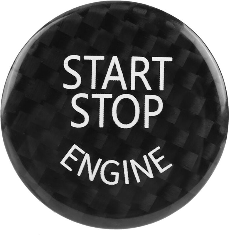 Schwarze Carbonfaser-Motor-Start-Stopp-Tastenabdeckung für bmw 1-7 Serie X1 X3-X6
