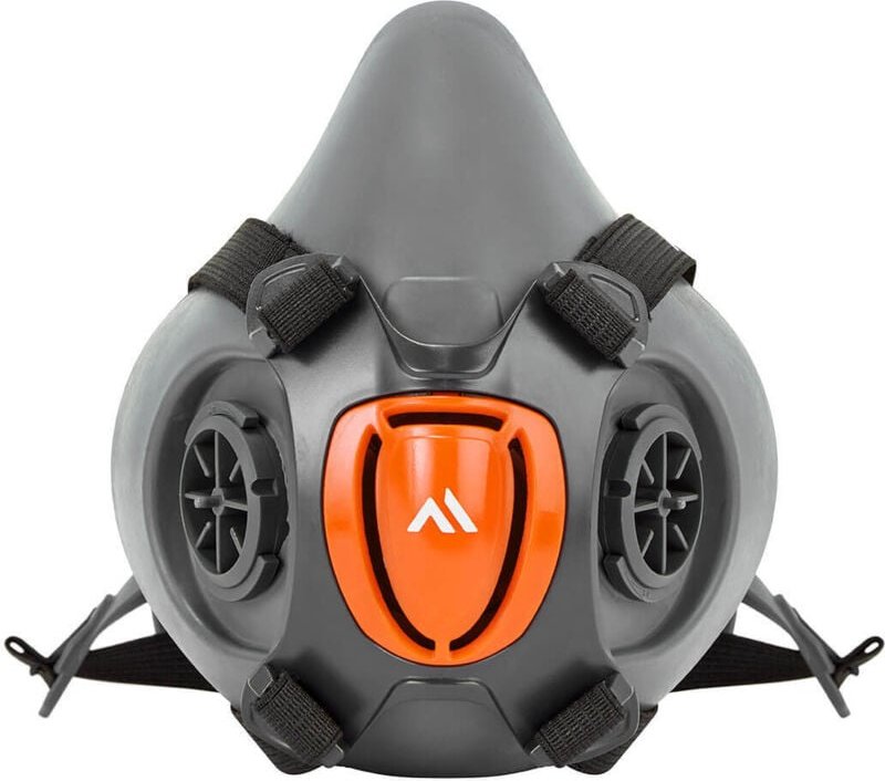 Halbmaske aus TPR Grau S/M