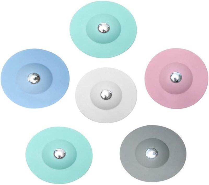 Waschbeckenstöpsel, 6-teiliger Universal-Abflussstöpsel, Badewannenstöpsel, Universal-Küchenspüle