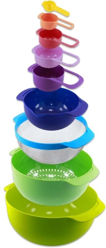 Herzberg - 9 in 1 schussel und messbecher set