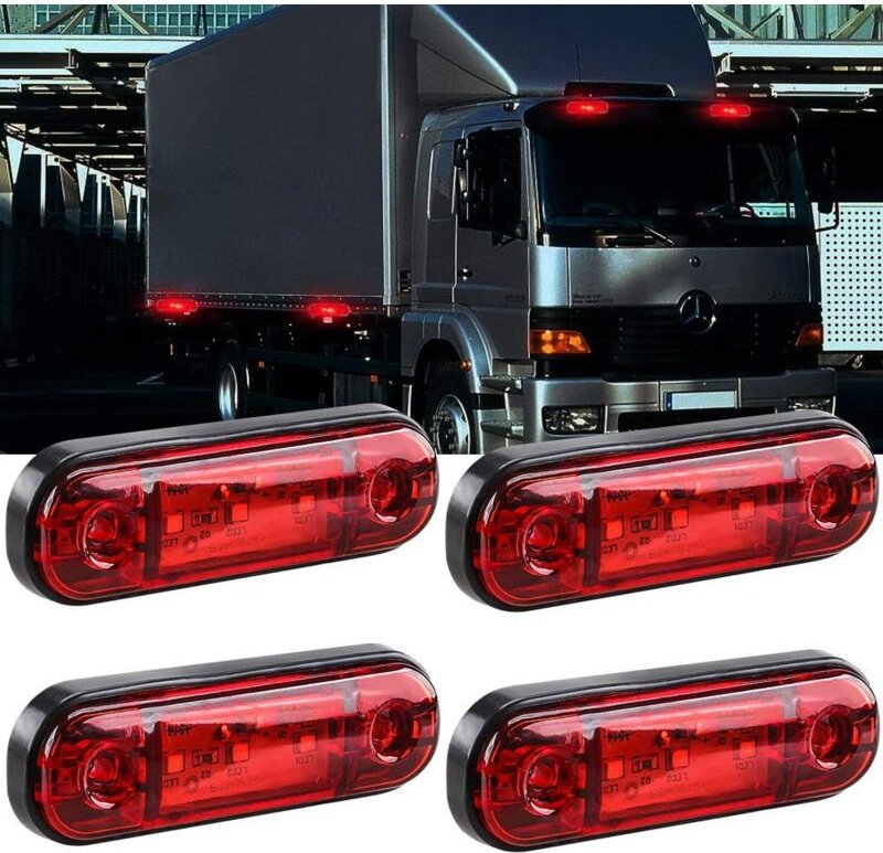 4 Stück LED-Seitenmarkierungsleuchten vorne und hinten, Seitenmarkierungsleuchten, 12 v, für lkw, Wohnmobil, Wohnmobil, ...
