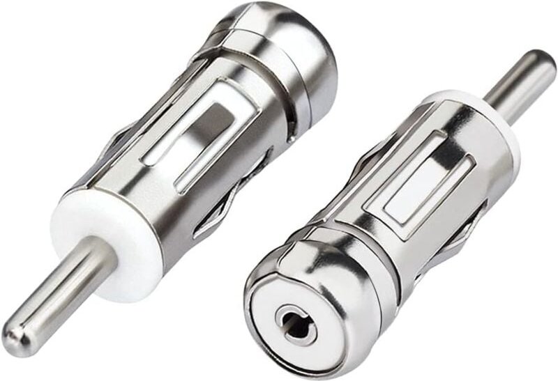Autoantennenadapter, universeller Autoradio-FM-AM-Radioantennenadapter, ISO-auf-DIN-Stecker (2er-Pack) für Auto-Audio-Ra...