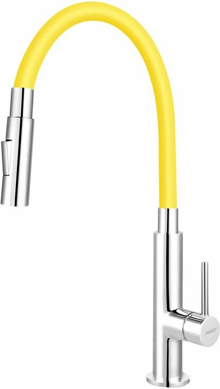 Novaservis - Ferro - Küchenarmatur mit ausziehbarer Brause, 2 Düsen, gelb/chrom 70730,0ZL