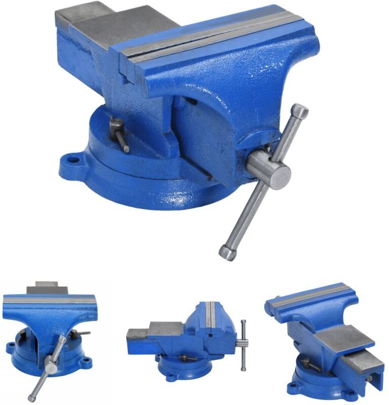 The Living Store - Schraubstock Blau 125 mm Gusseisen - Schraubzwingen & -stöcke