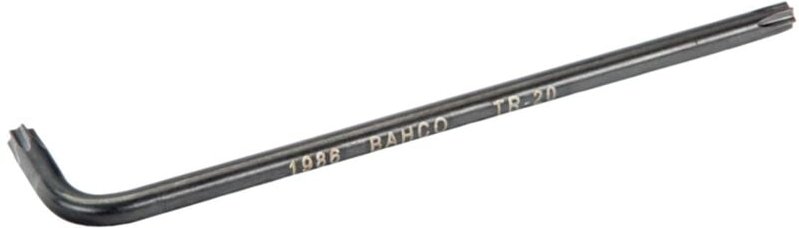 Bahco Langer Winkelschraubendreher für manipulationssichere TORX-Schrauben, phosphatiert, T10 x 86 mm