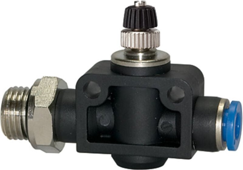 Riegler Drosselrückschlagventil »Blaue Serie«, gerade, G 1/4 a. G-S Ø10mm