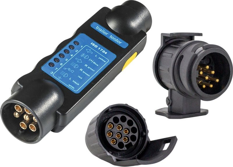 Caravan Camping Tester 7-pol Stecker + Kupplung + 13-pol Adapter