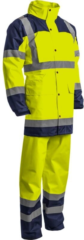Hochsichtbares Arbeitsschutzwetterschutzset HYDRA – Neon Gelb 3XL – 58/60