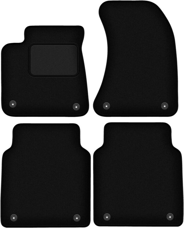 Schwarze Velours-Fußmatten für: Audi A8 D4 LANG (2010-2017)