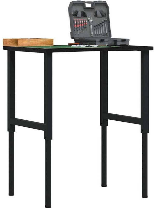 Werkbank Dunkelbraun 80x60x(71,5-98) cm Massivholz Eiche - Vidaxl