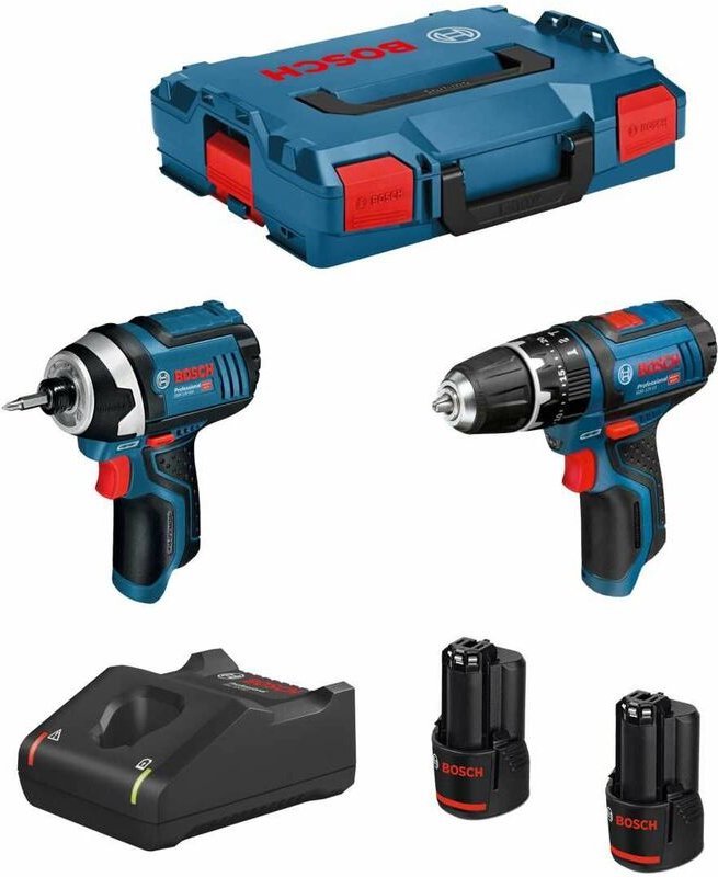 Bosch - Kit 12V B12GSBGDR2bat3a-40 (gsb 12V-15 + gdr 12V-10 + 2 x 3,0 Ah + GAL12V-40 + L-Boxx 102)