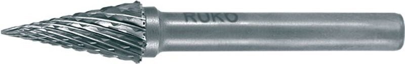 Thumbnail - Hartmetall-Frässtift skm ø 8 mm Kopflänge 20 mm Schaft-Ø 6 mm blank Verzahnung kvz 4 - 116036 - Ruko