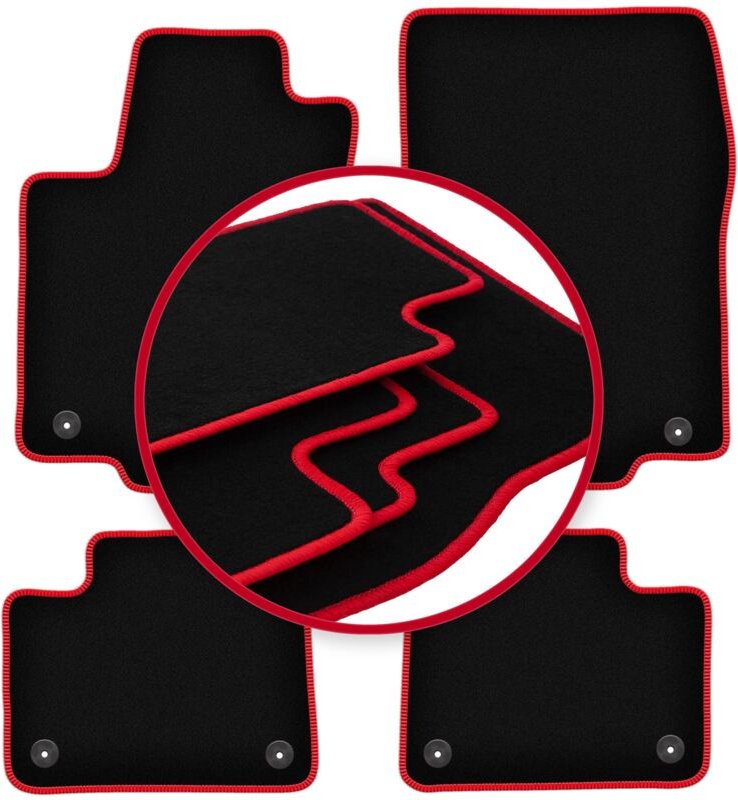 CARLUX-RED Autofußmatten für: Mercedes GLS SUV (2015-)