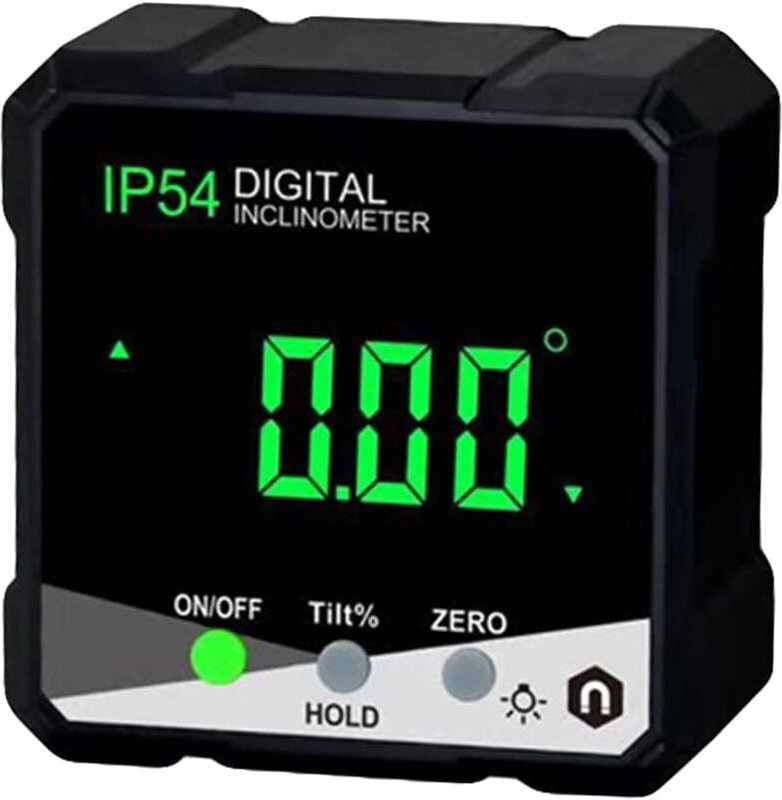 Jusch - Digitaler Winkelmesser mit LCD-Display, Mini-Neigungsmesser, Winkelmesswerkzeug