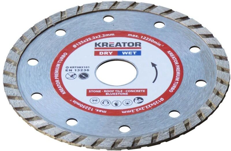 Universal Turbo Diamantscheibe - Bohrung 22,2 mm 1 Scheibe 125 mm 2,2 mm Kreator