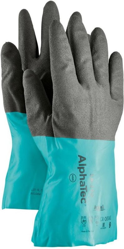Thumbnail - 12 Paar Ansell Handschuh AlphaTec 58-270, Gr. 10, schwarz/grau