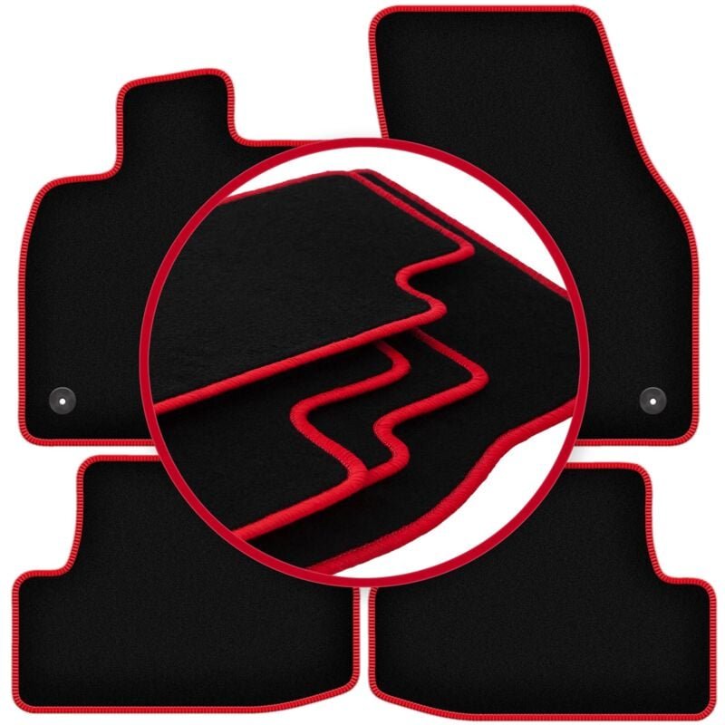 CARLUX-RED Autofußmatten für: Audi Q2 Crossover (2016-)