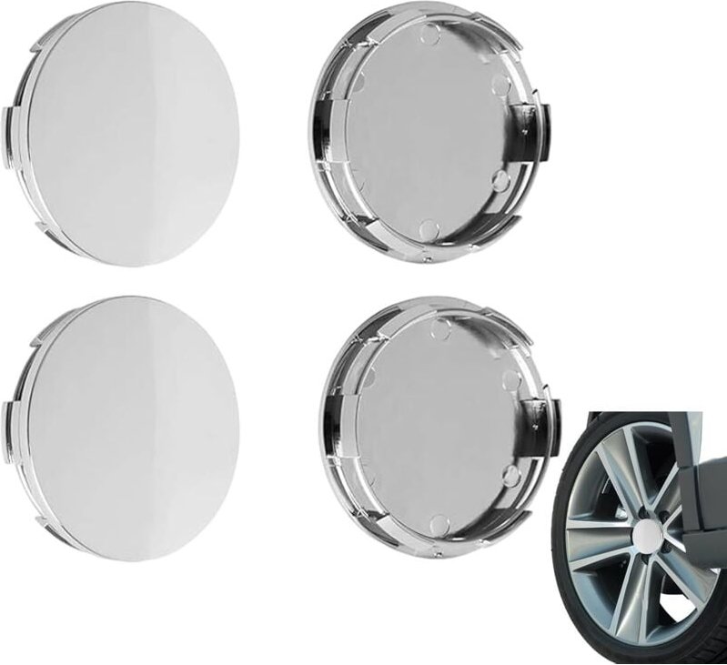 4 Stück Radkappen, Radkappen, Auto-Radkappen, Felgenkappen, ABS-Kunststoff-Radkappen, Radkappen, Autozubehör