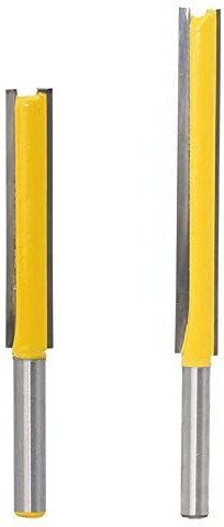 2 Stück 6,35 mm Schaft Bündigfräser, extra lange Bohrer, Hartmetall-Fräser, Holzbearbeitung, Fräser, Holzbearbeitungswer...