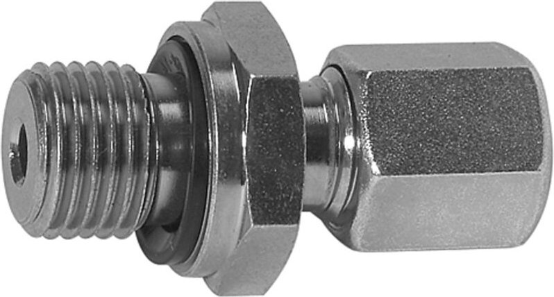 Gerade Einschraubverschraubung, g 1/8 a., Rohr-Ø 10, Stahl verz. - Riegler