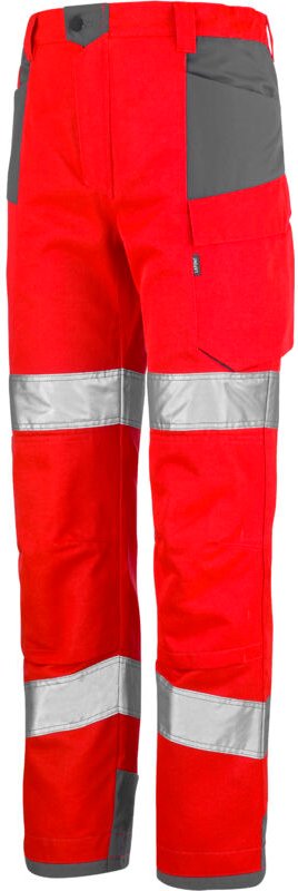 Schülerhose PI Neonrot / Mineralgrau 3XL - FR(60-62)