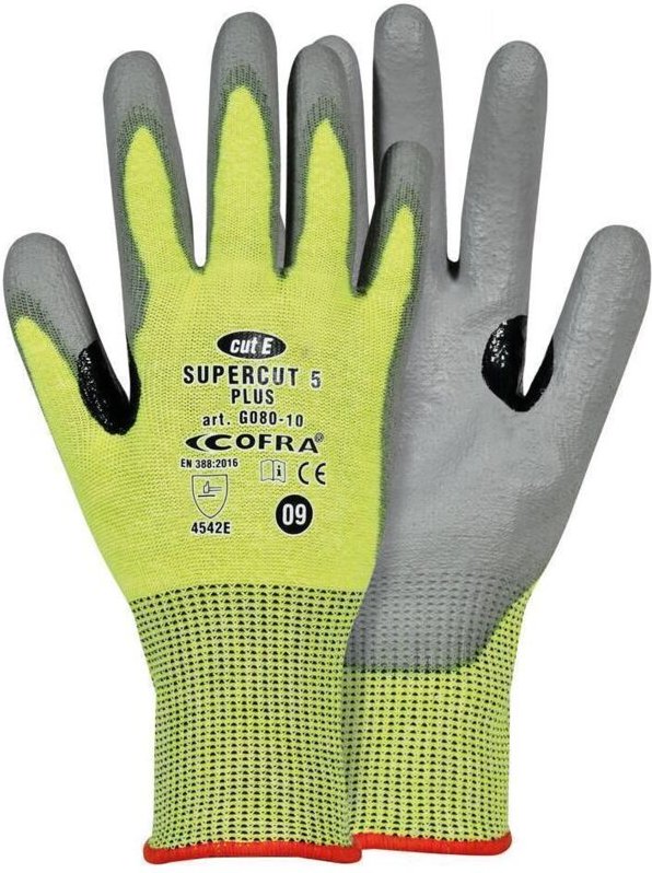 Cofra Schnittschutzhandschuhe aus PU mit Nitril-Verstärkung Stufe 5 Plus 10 (XL)
