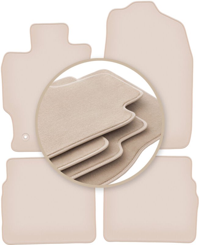 Beige PREMIUM-Matten für: Mazda 6 II GH Limousine, Kombi, Liftback, Fließheck 2007-2012