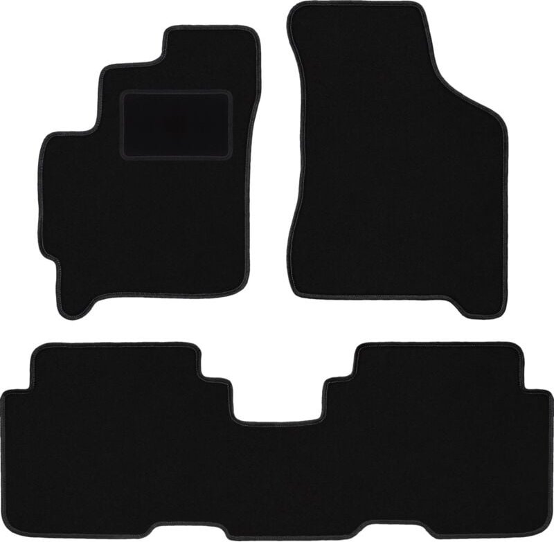 Schwarze Veloursmatten für: Kia Carens I Minivan (1999-2006)