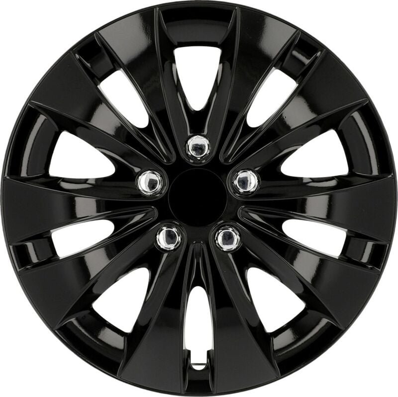Cartrend Radzierblenden Storm 35 cm (14 Zoll) schwarz 4 Stück