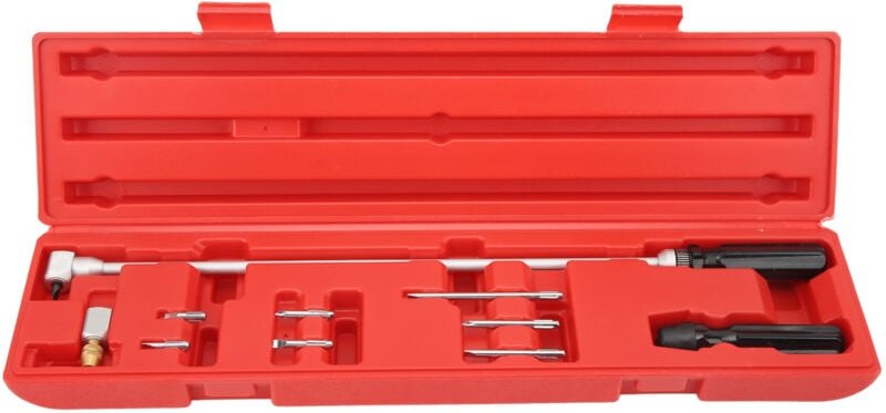 Ej.life - 10-teiliges Vergaser-Einstellschlüssel-Werkzeug, 90-Grad-Schrägschraubendreher, Winkel-Motor-Vergaser-Tuning-E...