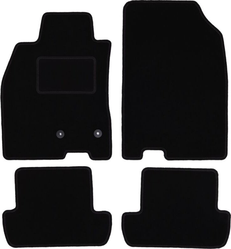 Schwarze Veloursmatten für: Renault Megane III Fließheck, Coupé, Grand Tourer, Kombi (2008-2015)