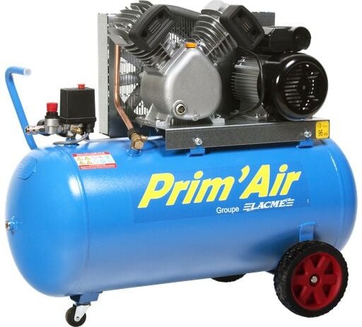 Thumbnail - Prim'Air VM 21/100 LACME mobiler Kompressor 21 m³/h mono 100L 10 bar - 122200