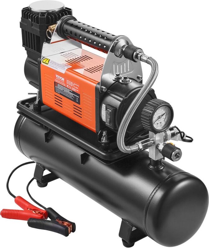 Thumbnail - Vevor - 12-V-Hochleistungsluftkompressor mit 6-l-Tank-Kit, tragbarer 6,35-CFM-Reifenfüller, 150-PSI-Offroad-Luftkompress...