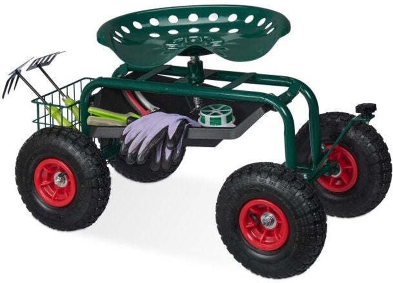 Mobiler Gartensitz mit Stauraum