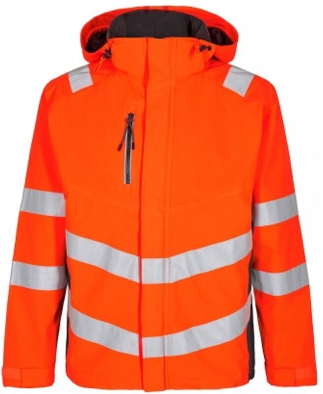 Thumbnail - Warnschutz Shell Jacke Safety 1146-930-1079 Gr. xl orange/anthrazit grau - Engel