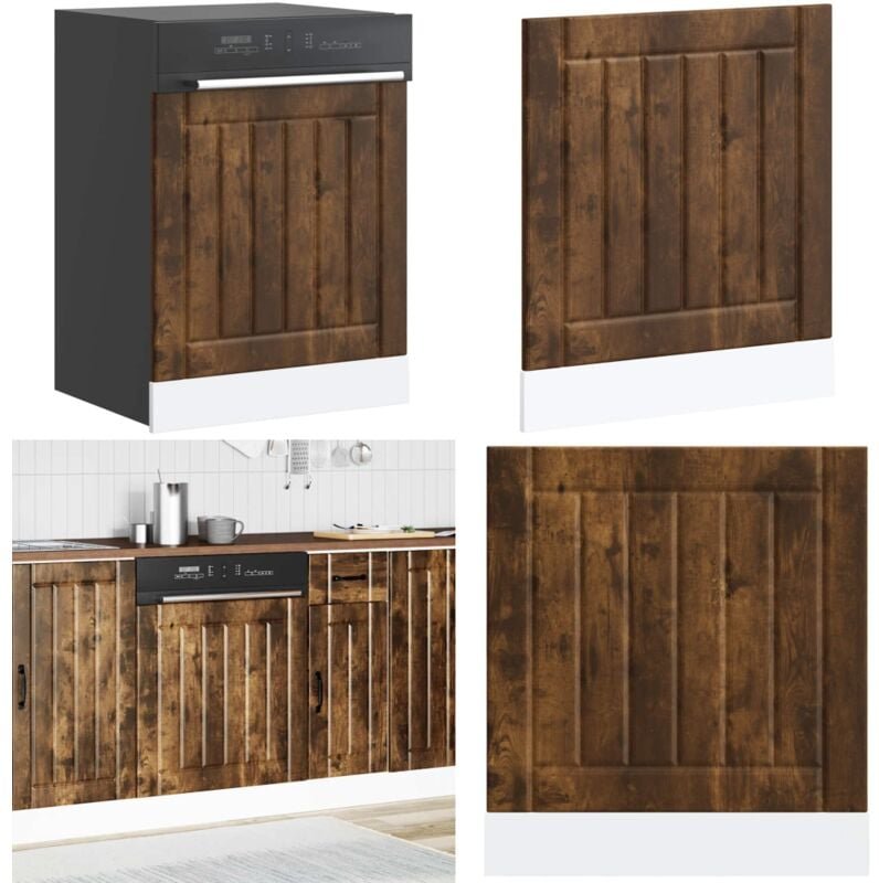 Geschirrspülerblende Lucca Räuchereiche Holzwerkstoff - Vidaxl