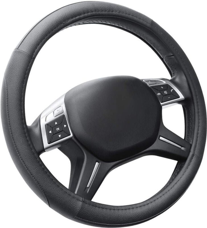 Thumbnail - Trade Shop Traesio - Trade Shop - coprivolante copri volante universale by car nero 37-39CM mit presa comfort -