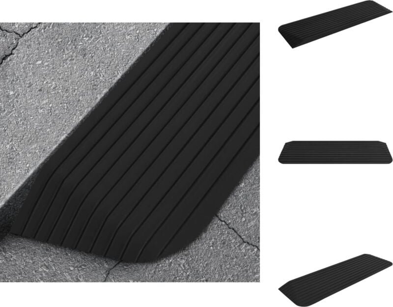 Verkehrsschilder - Living Schwellenrampe 110x32x3,8 cm Gummi