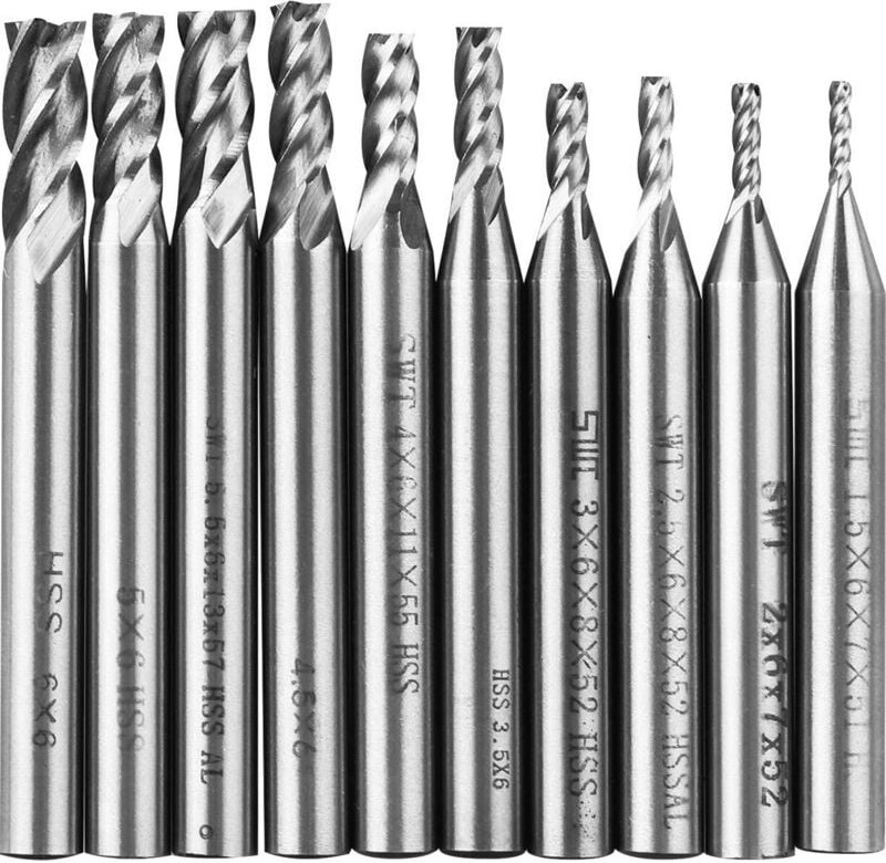 1,5–6 mm HSS-Bohrerset mit geradem Schaft, CNC-4-Flöten-Schaftfräser-Werkzeugset für Holz, Aluminium, Stahl und Titan, 1...