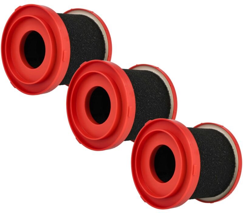 3x Nassfilter Ersatz für Milwaukee 4932478802, 4932479806, 49-90-2015 für Staubsauger - Schaumstoff / Kunststoff Rot Sch...