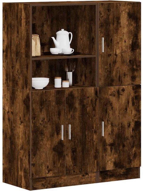 Thumbnail - 2-tlg. Küchenschrank-Set Räuchereiche Holzwerkstoff - Vidaxl