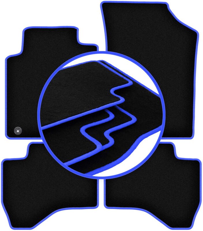 CARLUX-BLUE Autofußmatten für: Toyota Aygo I Fließheck (2005-2014)