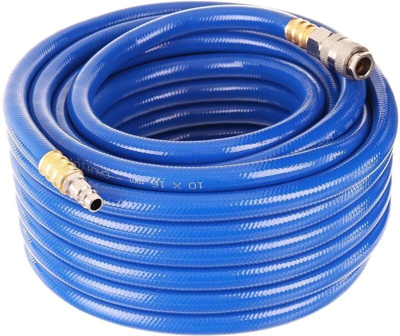 Pneumatikschlauch Für Kompressor 15m Mit Schnellkupplungen 10mm