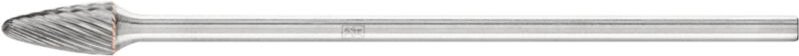 Thumbnail - PFERD TOOLS Hartmetall Frässtift Rundbogen RBF Ø 06x13 mm Schaft-Ø 3x75 mm Z5 universal fein